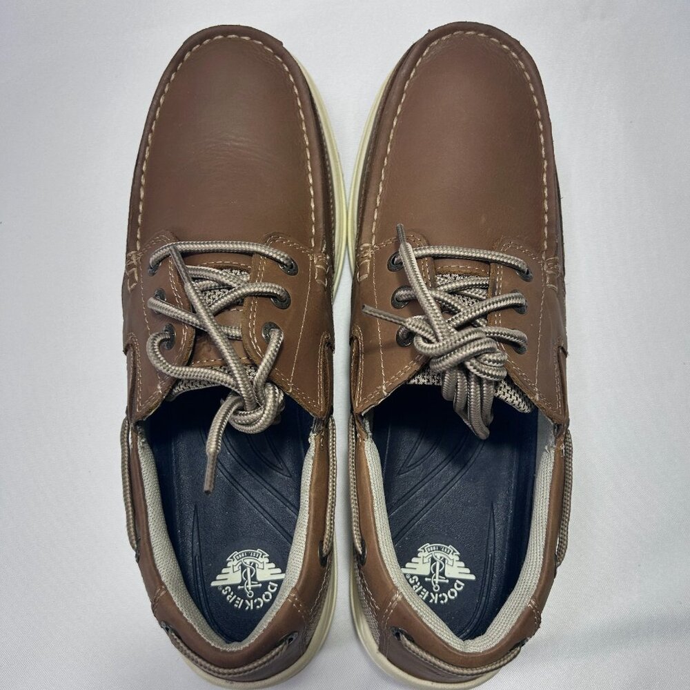 Dockers Beacon Genuine Leather Men's Shoes Tan US 10.5W Stain Defender - Picture 4 of 9